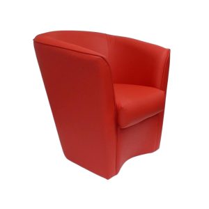 Fauteuil Relax en Simili Cuir Rouge Écologique