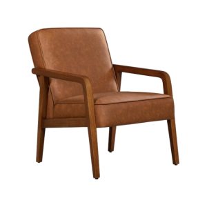 Fauteuil de Détente en Simili Cuir au Style Vintage