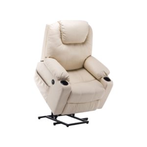 Fauteuil Relax Électrique Beige avec Assistance Intelligente