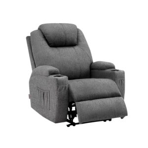 Fauteuil Relax Électrique Chauffant Massant en Gris