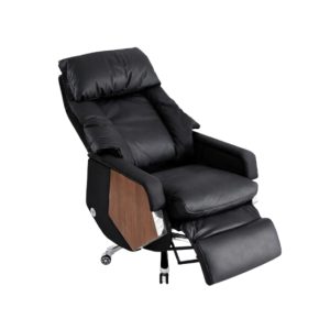 Fauteuil Relax Électrique Noir en Cuir Véritable de Haute Qualité