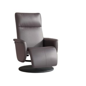Fauteuil Cuir Relax Manuel en Gris